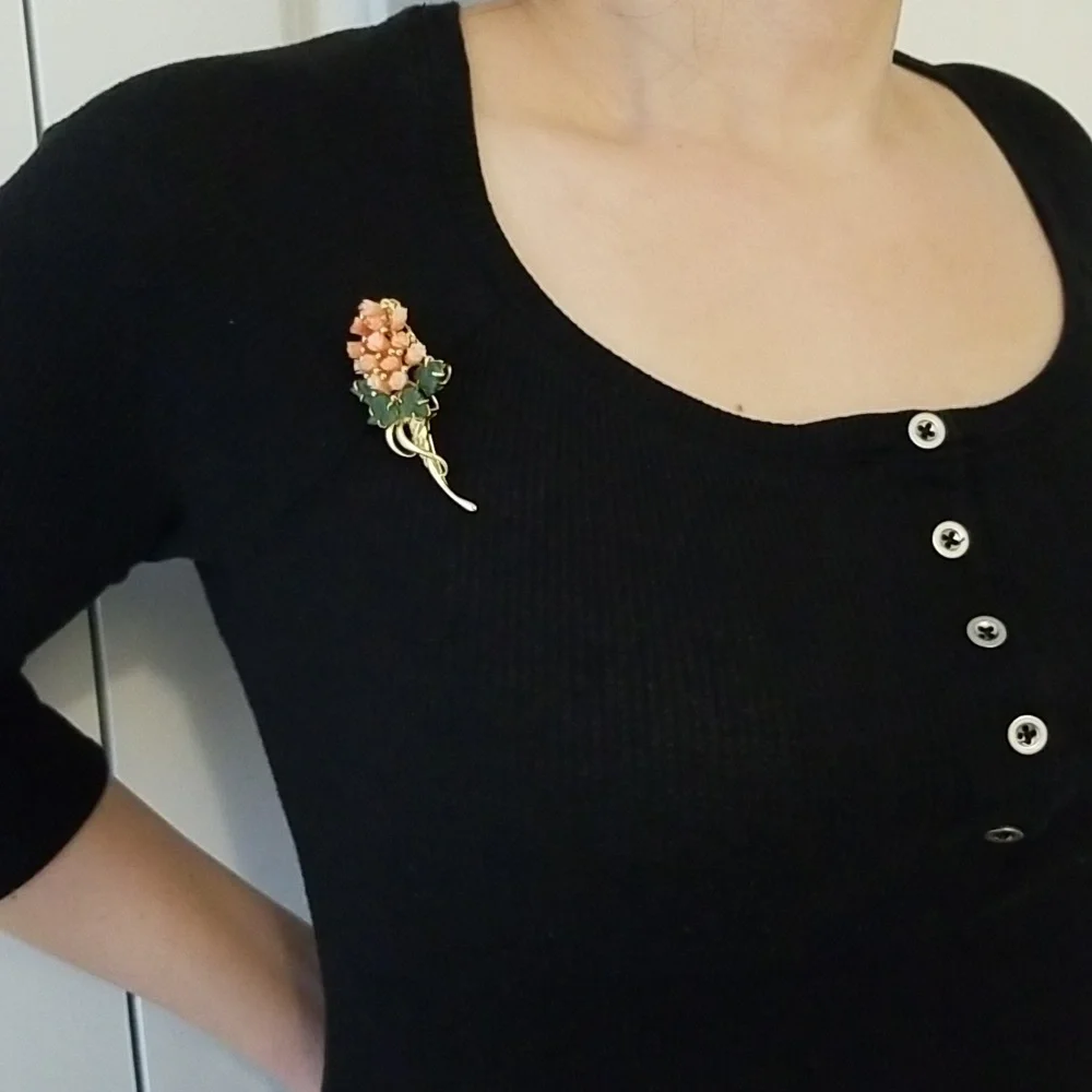 Pink Flower Pin - Picture 4 of 4